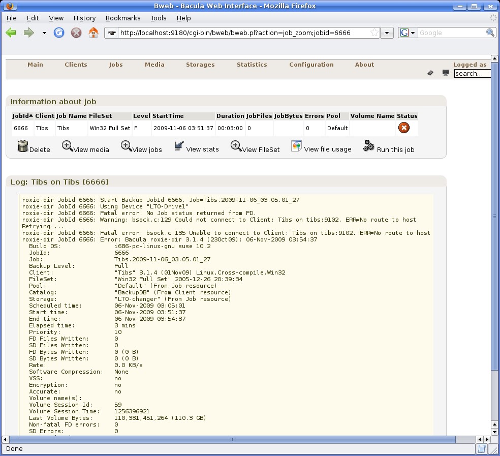 Скриншот 6 программы Bacula