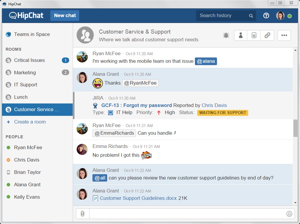Скриншот 6 программы HipChat