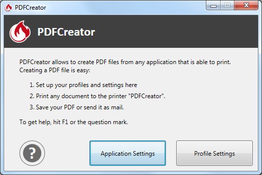 Скриншот 2 программы PDFCreator