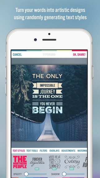 Скриншот 2 программы Typorama