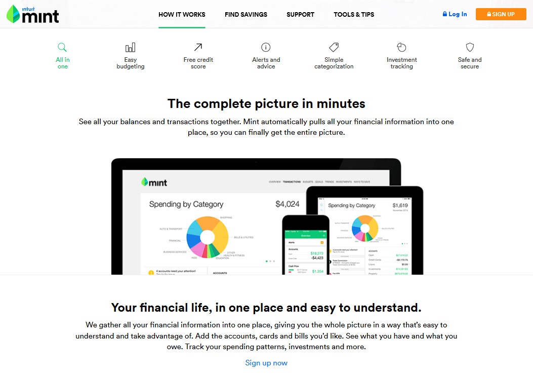 Скриншот 4 программы Mint.com