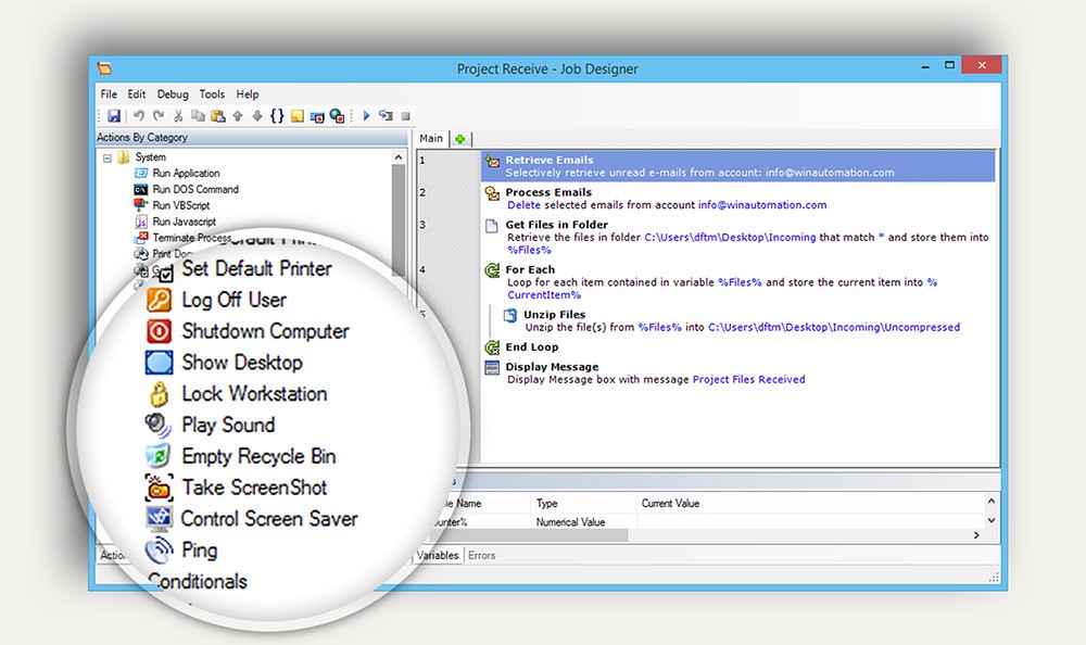 Скриншот 3 программы WinAutomation