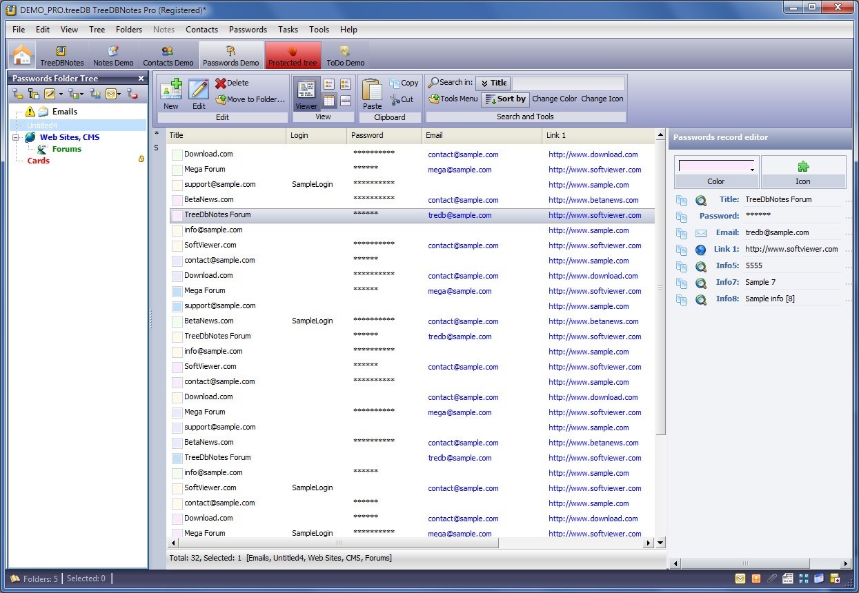 Скриншот 3 программы TreeDBNotes