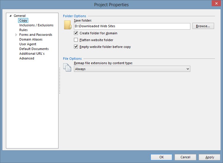 Скриншот 6 программы WebCopy