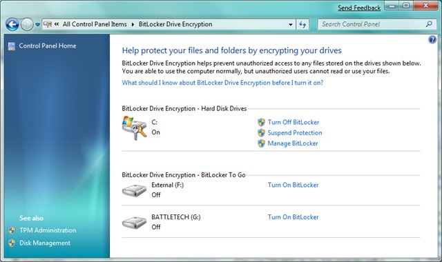 Скриншот 5 программы Windows BitLocker