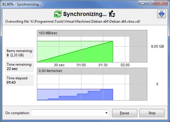 Скриншот 5 программы FreeFileSync