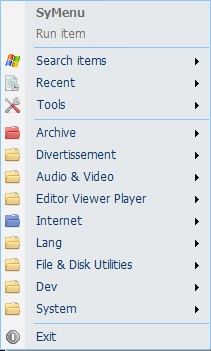 Скриншот 2 программы SyMenu