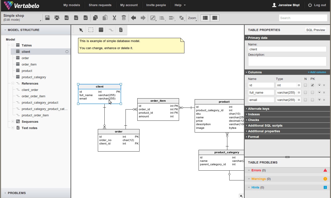 Скриншот 4 программы Vertabelo