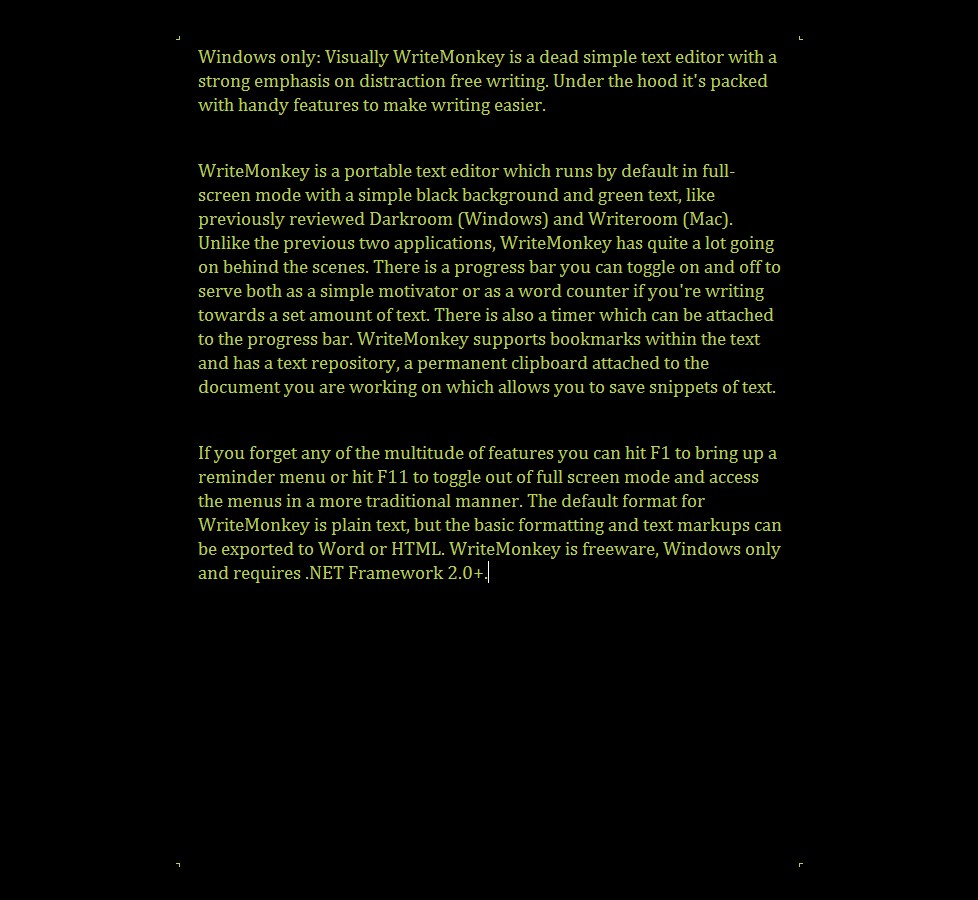 Скриншот 2 программы WriteMonkey