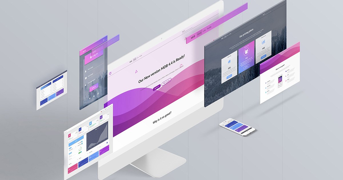 Скриншот 2 программы Material Design for Bootstrap 4