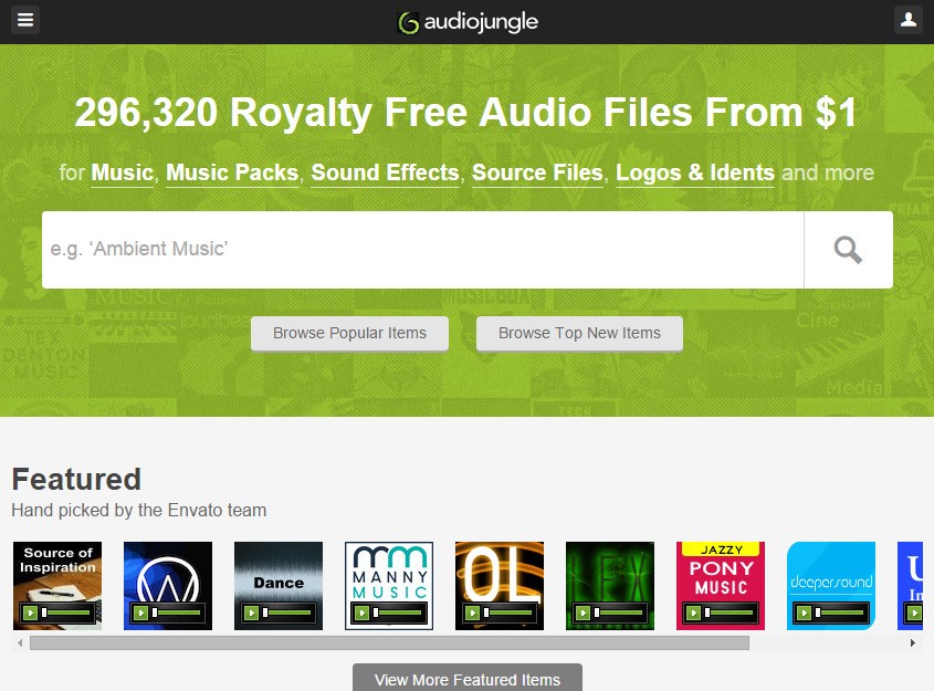 Скриншот 1 программы AudioJungle
