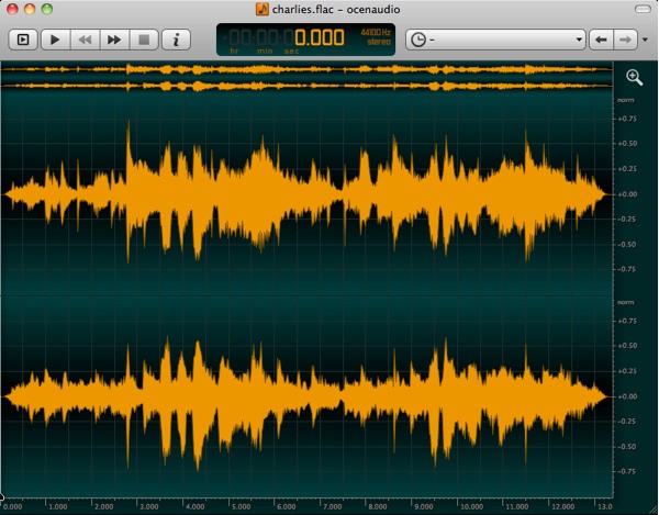 Скриншот 2 программы Ocenaudio