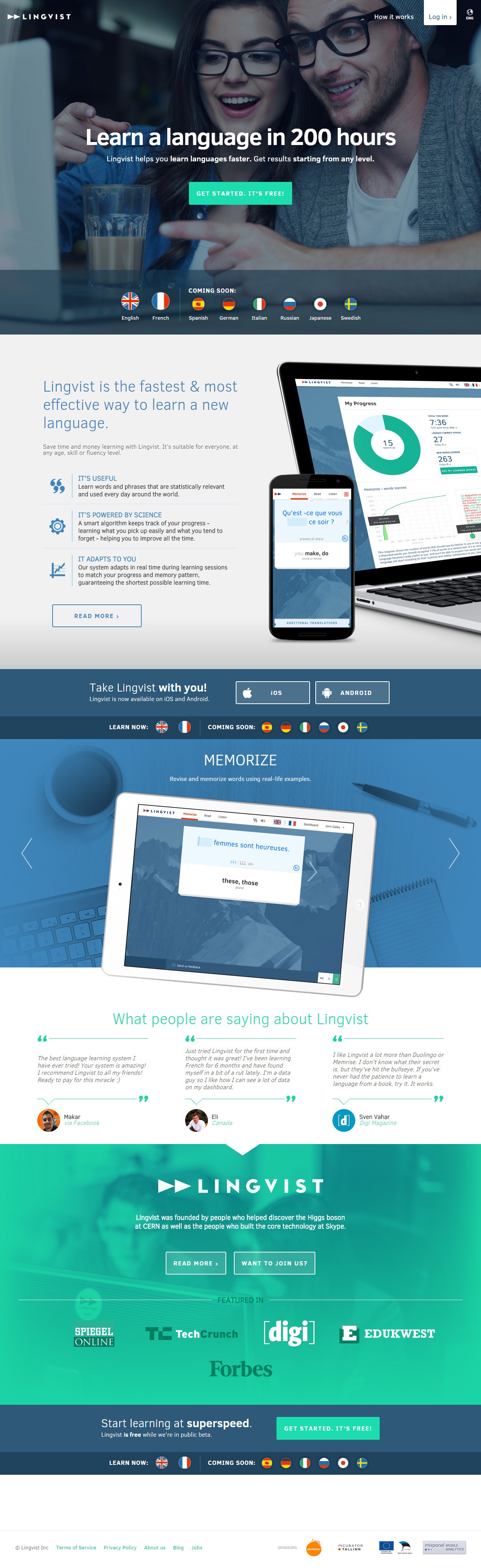 Скриншот 1 программы Lingvist