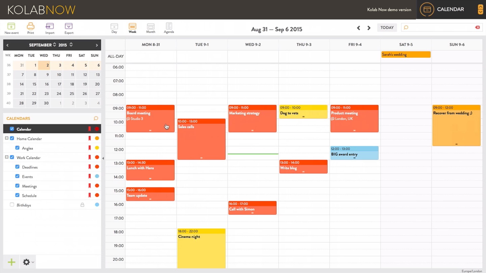 Скриншот 2 программы Kolab Now