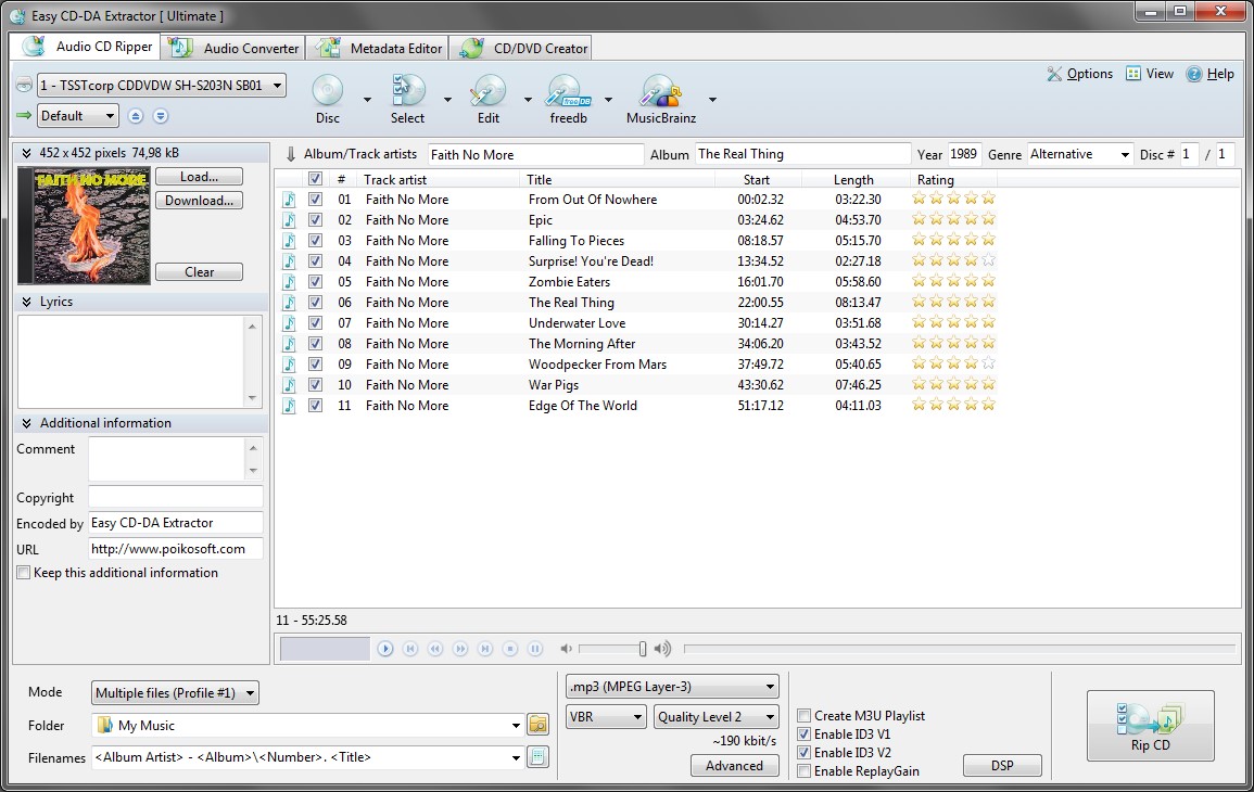 Скриншот 5 программы EZ CD Audio Converter