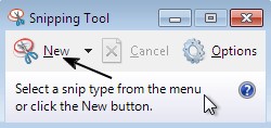 Скриншот 1 программы Snipping Tool