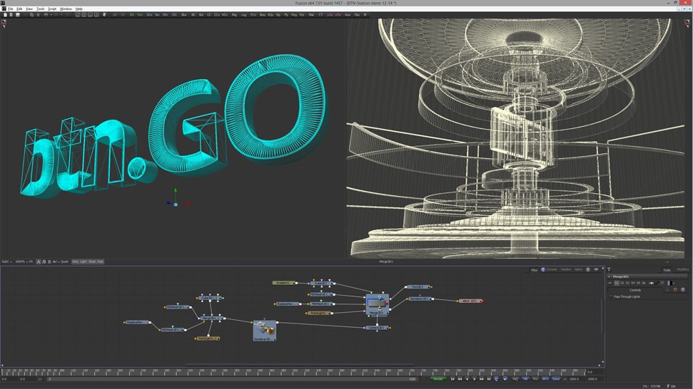 Скриншот 1 программы Blackmagic Design Fusion