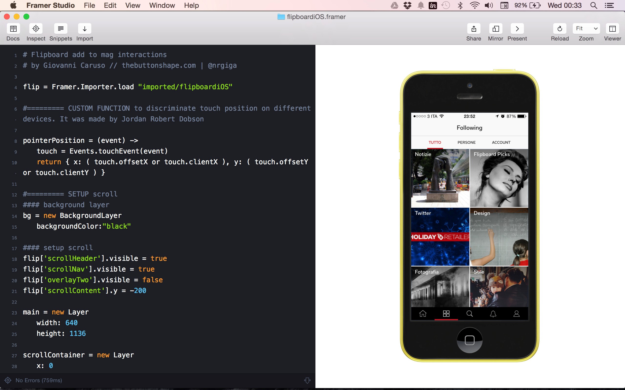 Скриншот 2 программы Framer