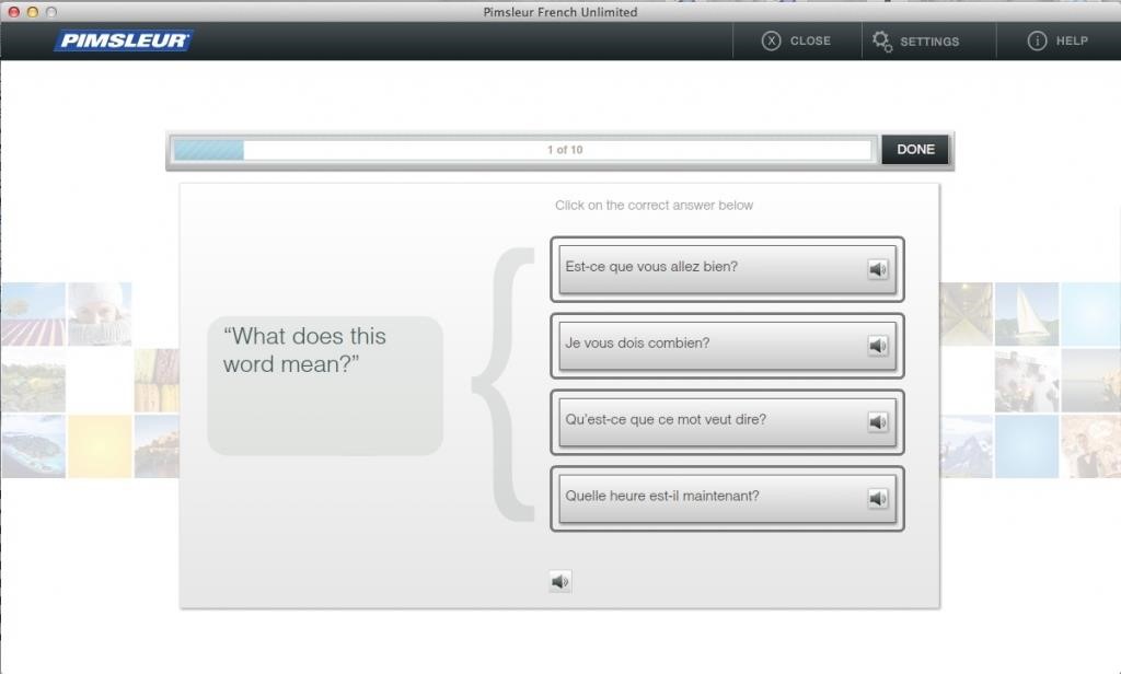 Скриншот 4 программы PIMSLEUR UNLIMITED