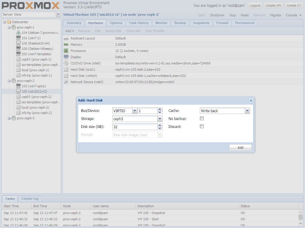 Скриншот 4 программы Proxmox Virtual Environment