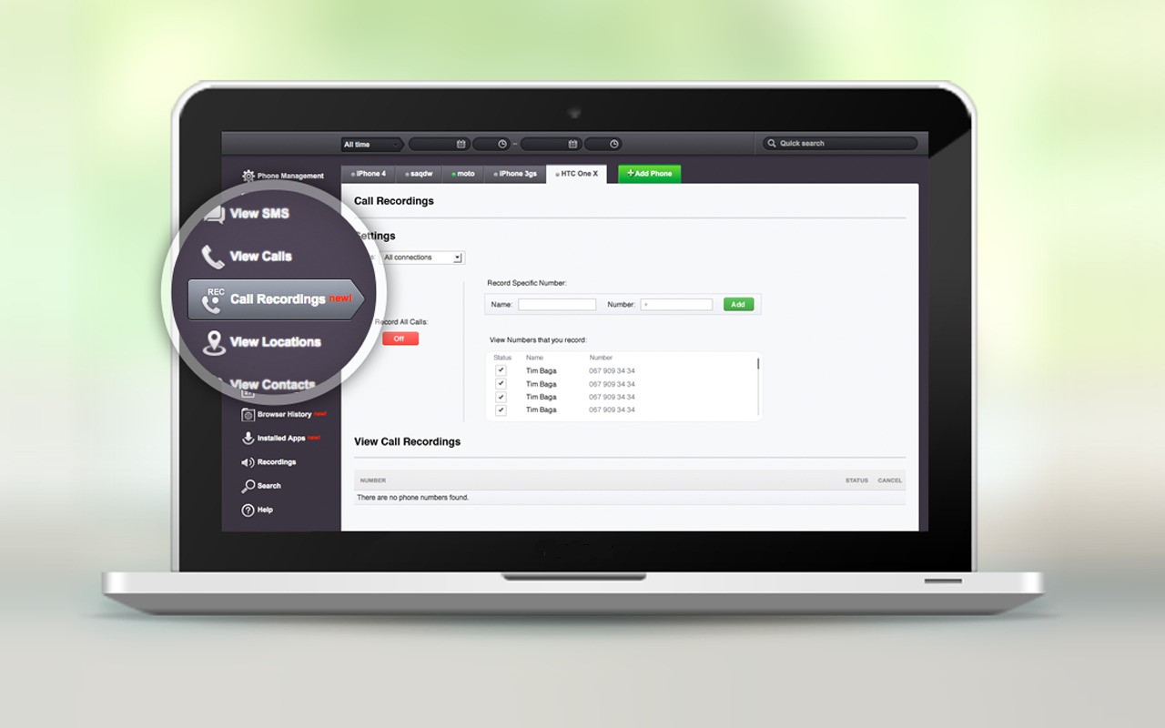 Скриншот 3 программы mSpy