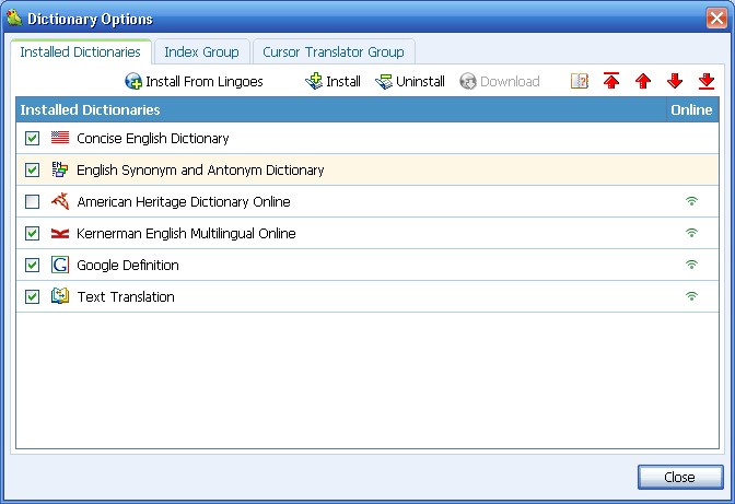Скриншот 6 программы Lingoes