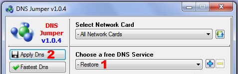 Скриншот 3 программы Dns Jumper