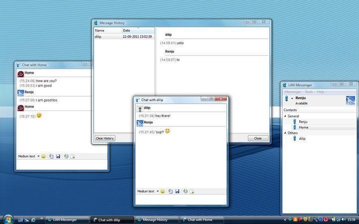 Скриншот 4 программы LAN Messenger