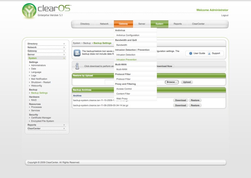 Скриншот 3 программы ClearOS