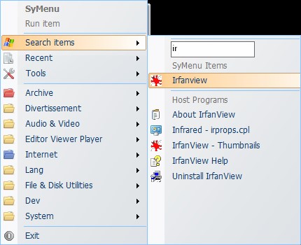 Скриншот 3 программы SyMenu