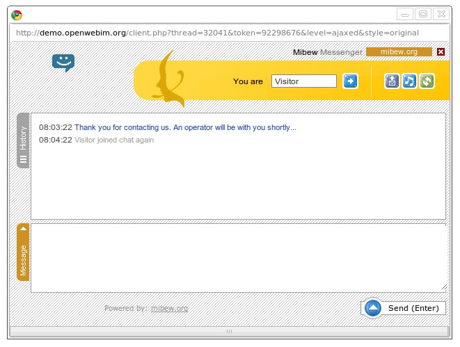 Скриншот 1 программы Mibew