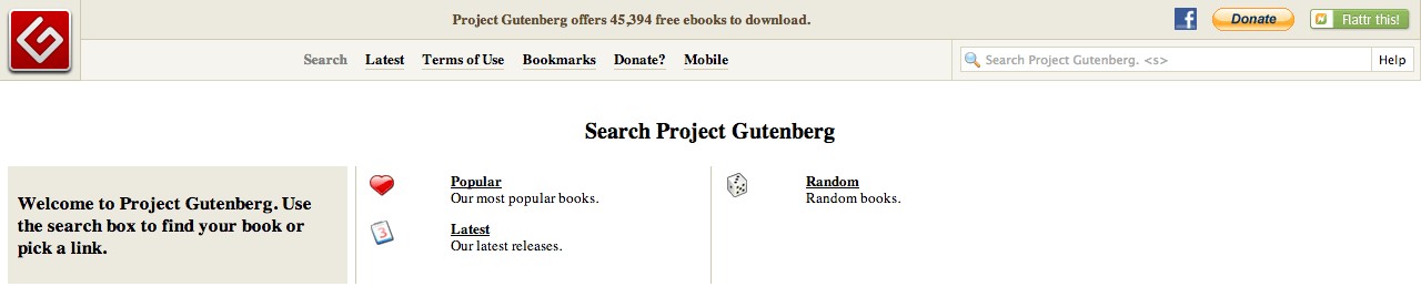 Скриншот 4 программы Project Gutenberg