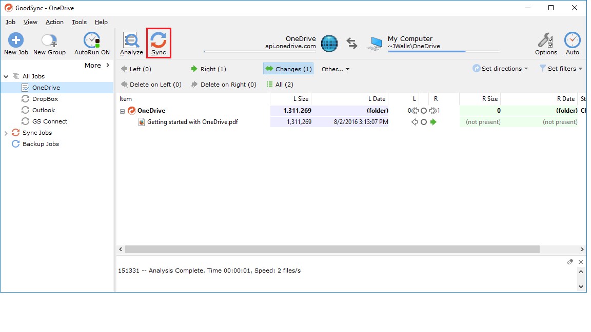 Скриншот 5 программы GoodSync