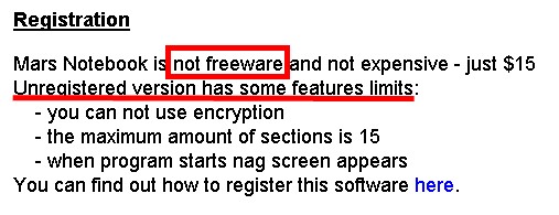 Скриншот 3 программы Mars Notebook