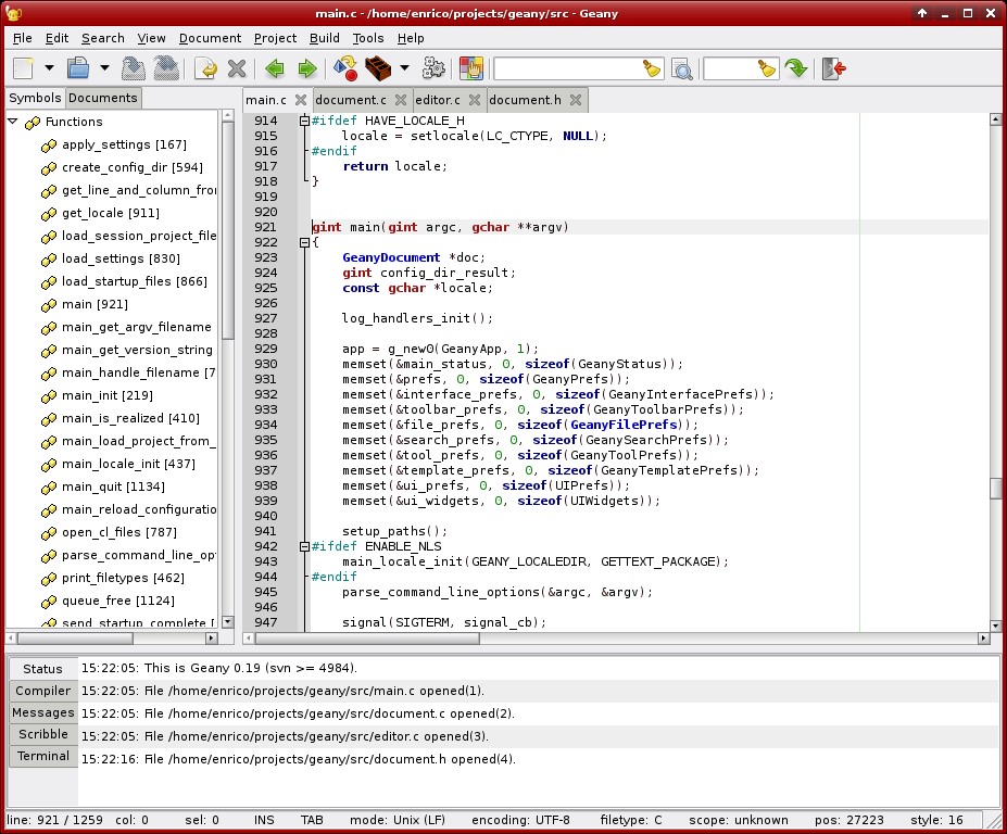 Скриншот 5 программы Geany