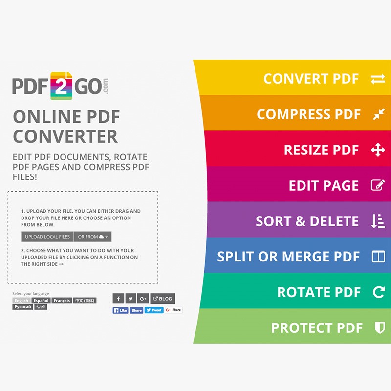 Скриншот 4 программы PDF2GO