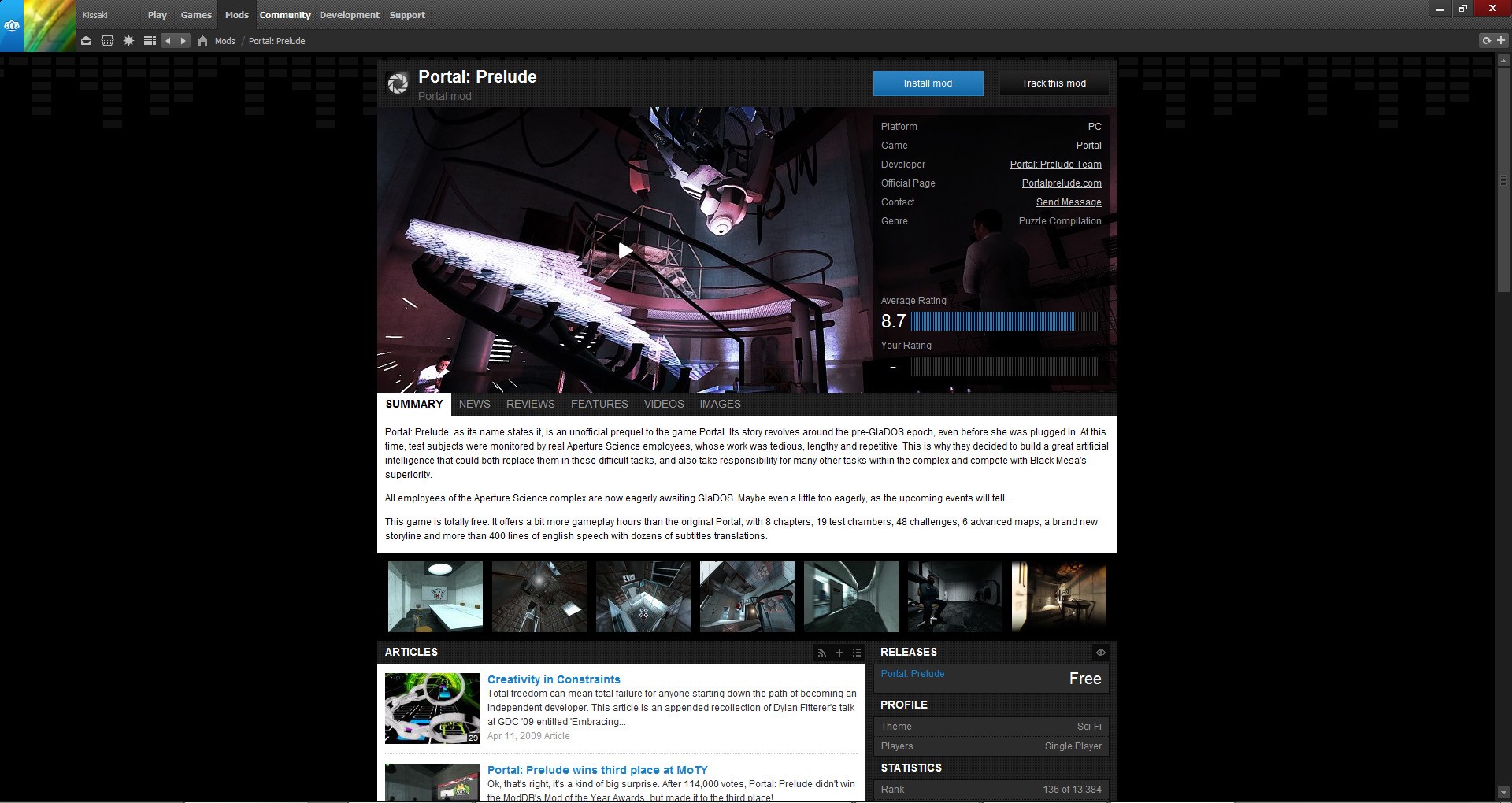 Скриншот 1 программы Desura