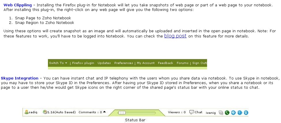 Скриншот 6 программы Zoho Notebook