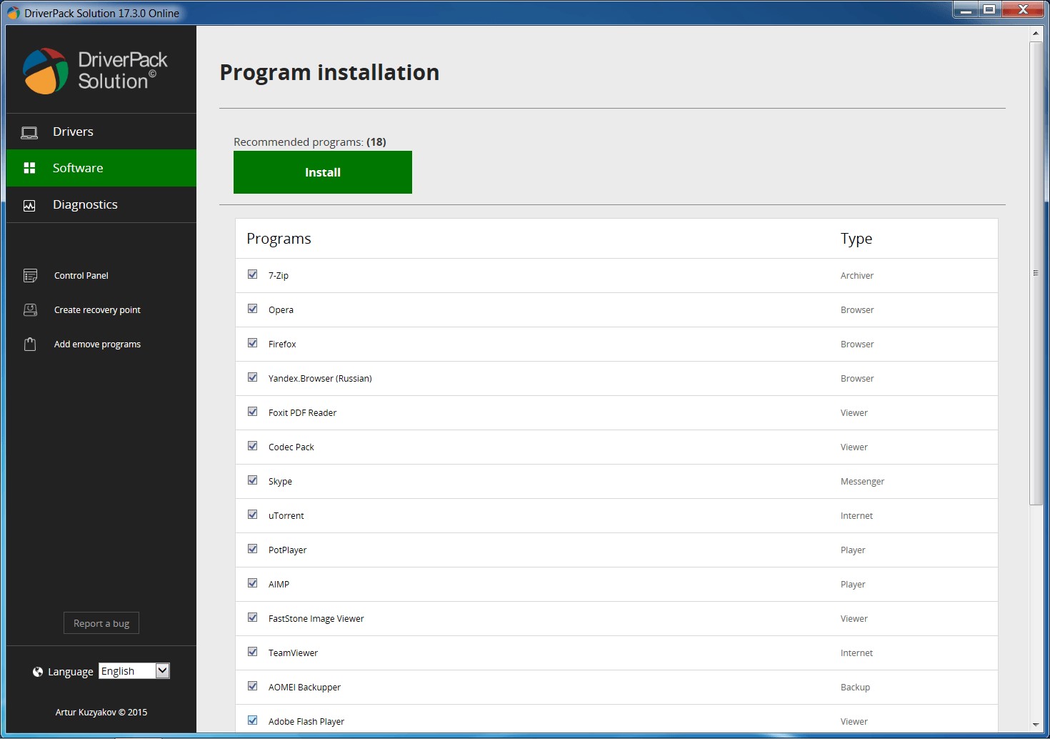 Скриншот 4 программы DriverPack Solution