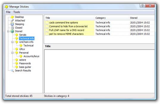 Скриншот 2 программы Stickies