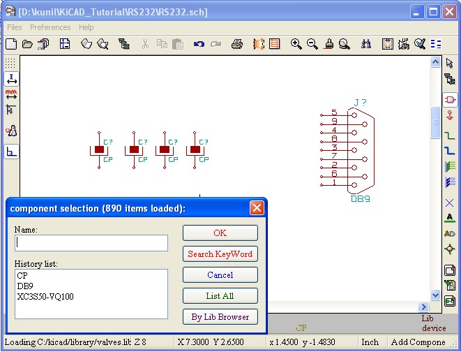 Скриншот 2 программы KiCad