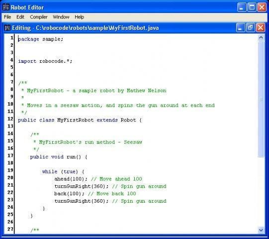 Скриншот 1 программы Robocode