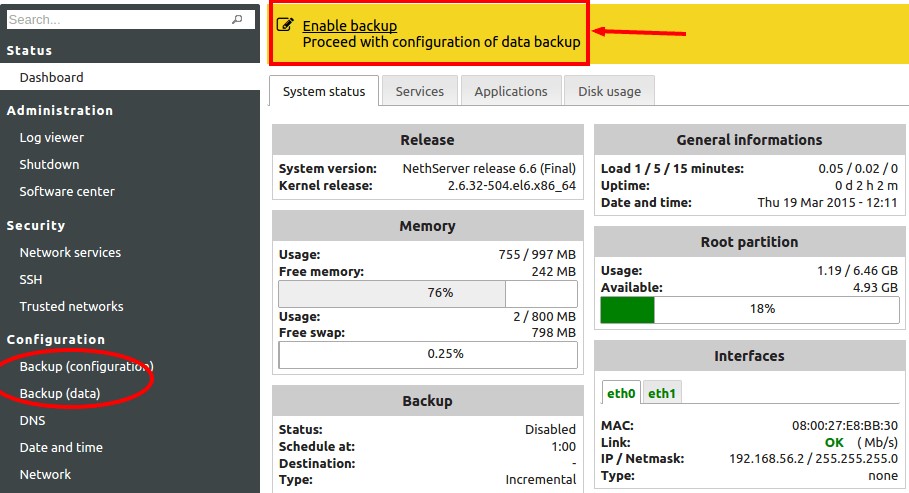 Скриншот 5 программы NethServer