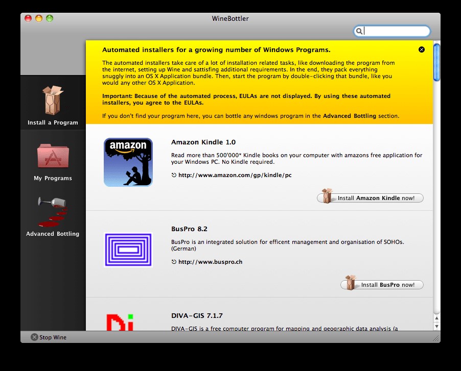 Winebottler mac os. WINEBOTTLER. WINEBOTTLER для Mac m1. Linux WINEBOTTLER. Windows automated installation Kit.
