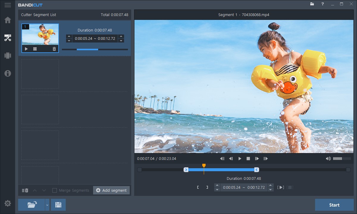 Скриншот 3 программы Bandicut Video Cutter