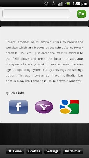 Скриншот 3 программы Proxy Browser