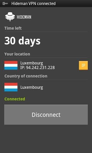 Скриншот 5 программы Hideman VPN