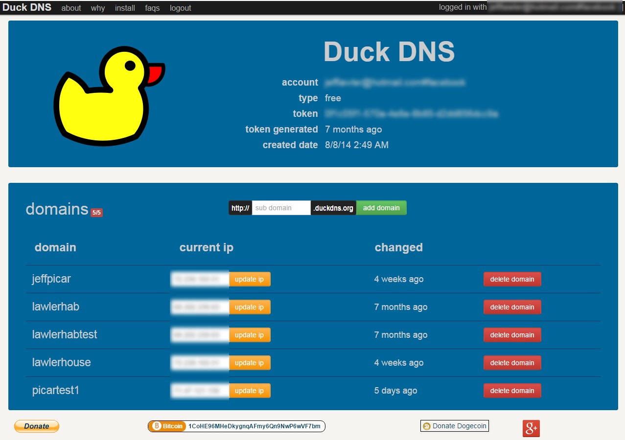 Скриншот 1 программы Duck DNS