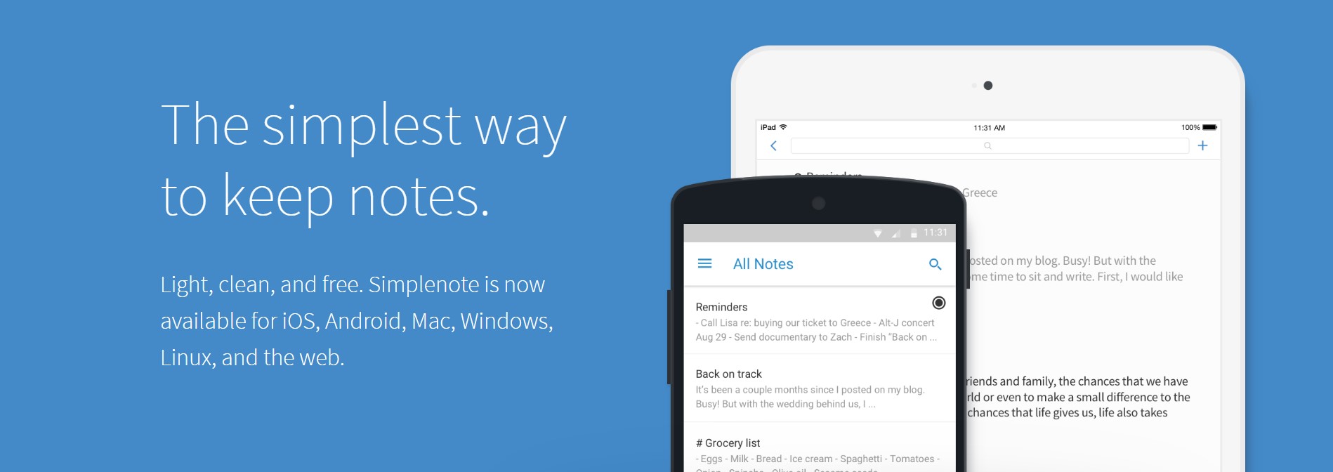 Скриншот 5 программы Simplenote