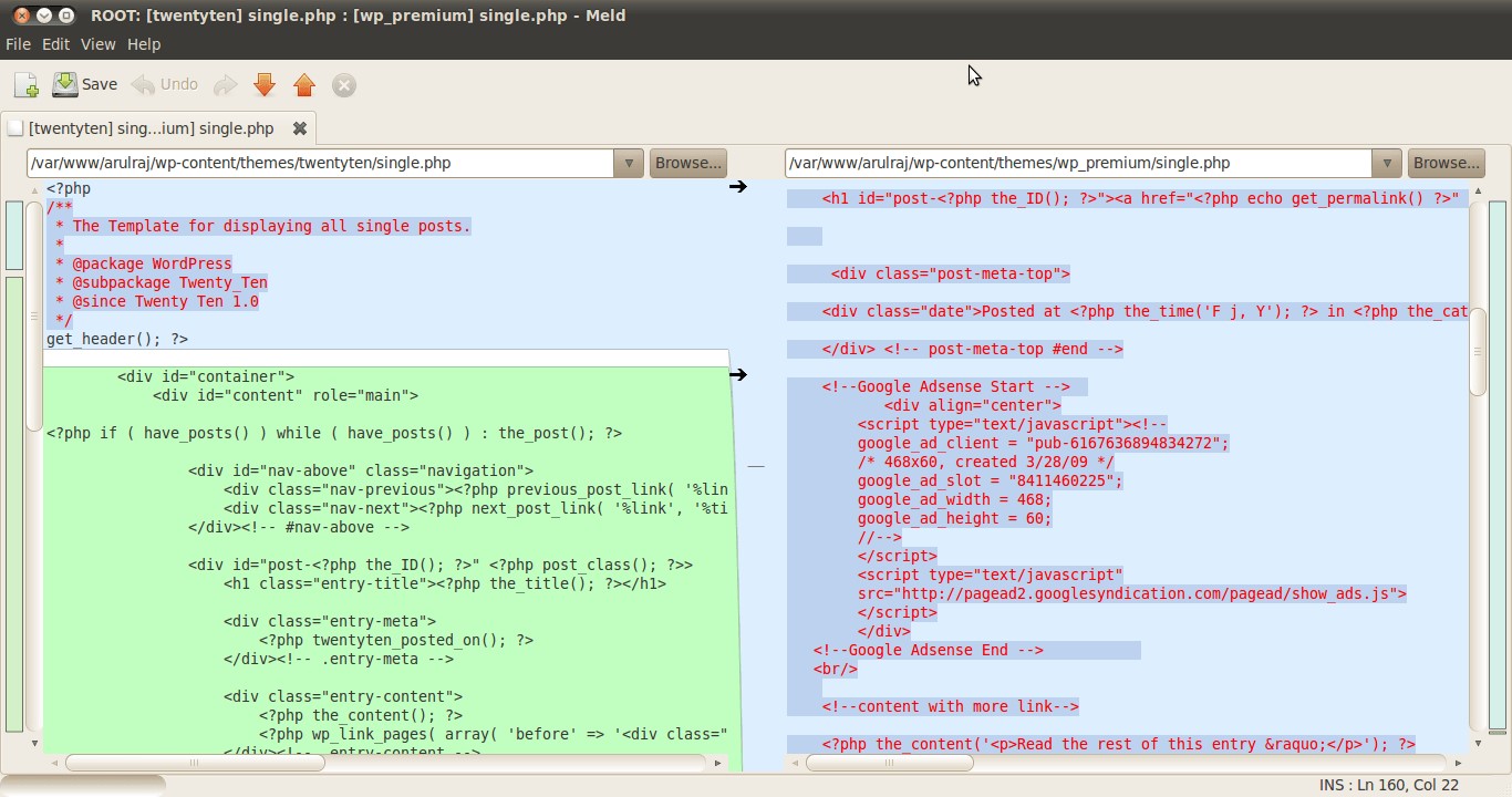 Скриншот 4 программы Meld